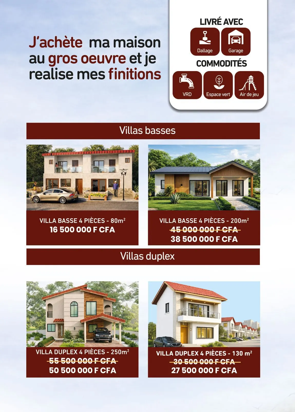 Villa 4 pièces en gros œuvre — Angré Ahoué 10e Tranche